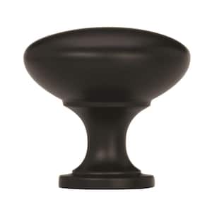 Edona 1-1/4 in. (32mm) Traditional Matte Black Round Cabinet Knob (10-Pack)