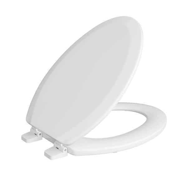 Elongated Front Toilet Seat in White