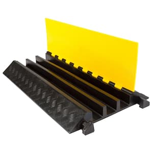 3 ft. L 3-Channel 2.5 in. Industrial Rubber Cable Ramp