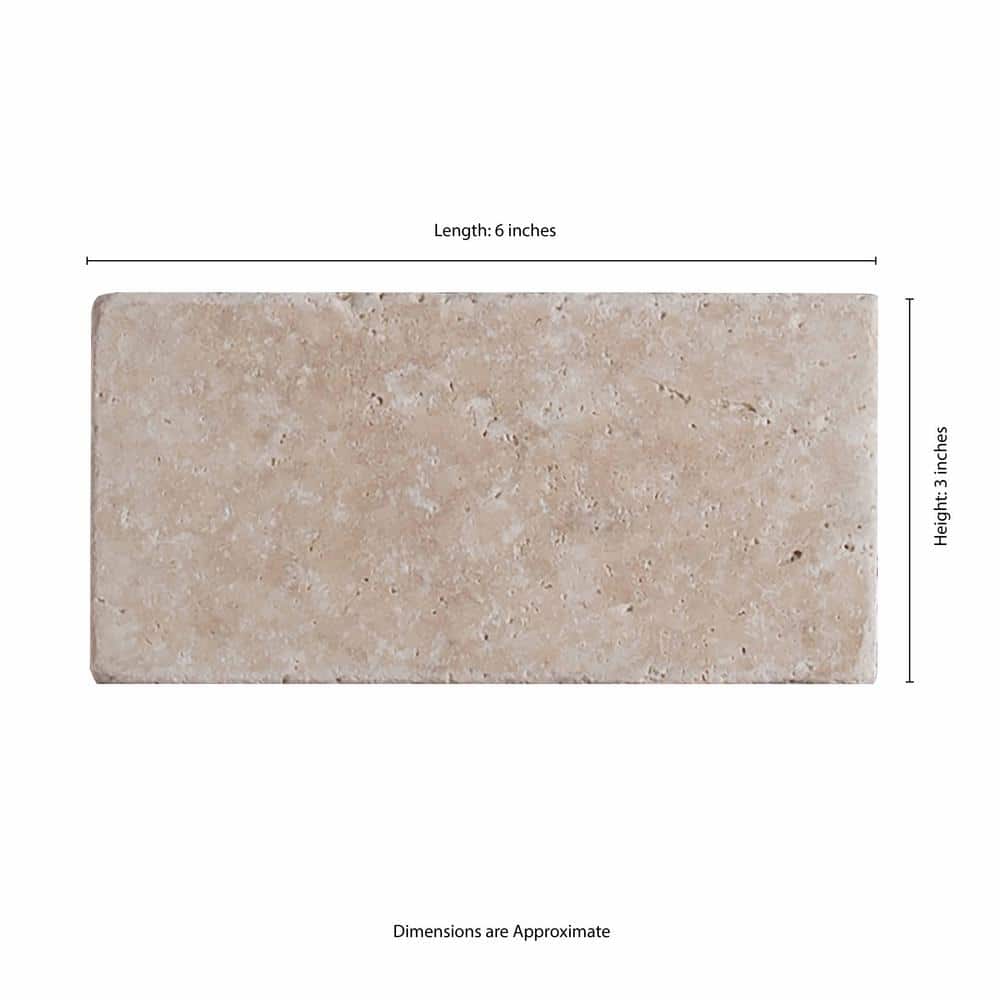 Bologna Chiaro Tumbled Travertine Bathroom Floor and Wall Tile