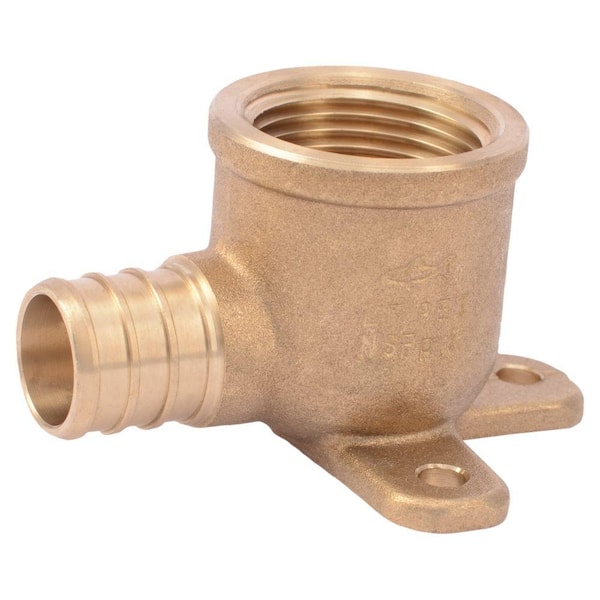 SharkBite 3/4 in. PEX Barb x 3/4 in. FIP Brass 90-Degree Drop-Ear Elbow Fitting