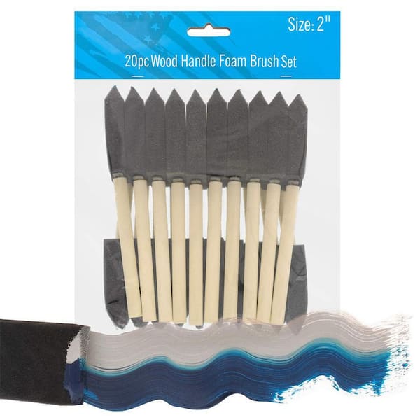 Dracelo 4 in. 2 in. 1.5 in. 1 in. and 0.6 in. Professional Paint Brush Set  (5-Pack) B07X96SV66 - The Home Depot