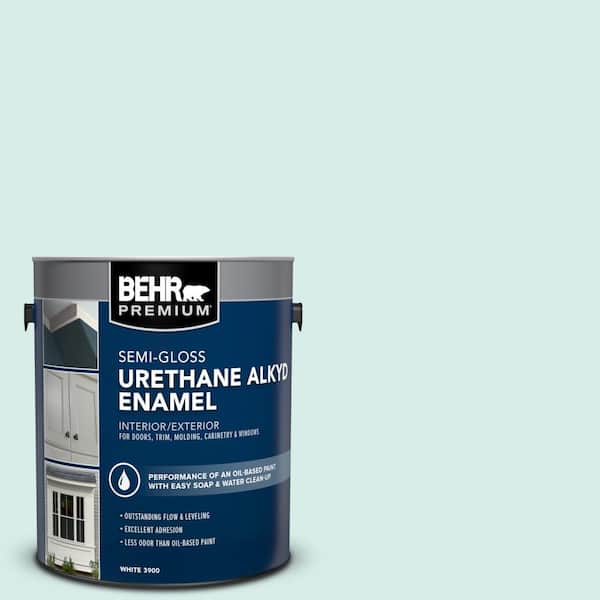 BEHR PREMIUM 1 gal. #M450-1 Dew Pointe Urethane Alkyd Semi-Gloss Enamel Interior/Exterior Paint