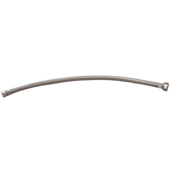 JONES STEPHENS 3/8 in. Compression x 1/2 in. FIP x 30 in. Length Flexible Braided Stainless Steel Faucet Connector