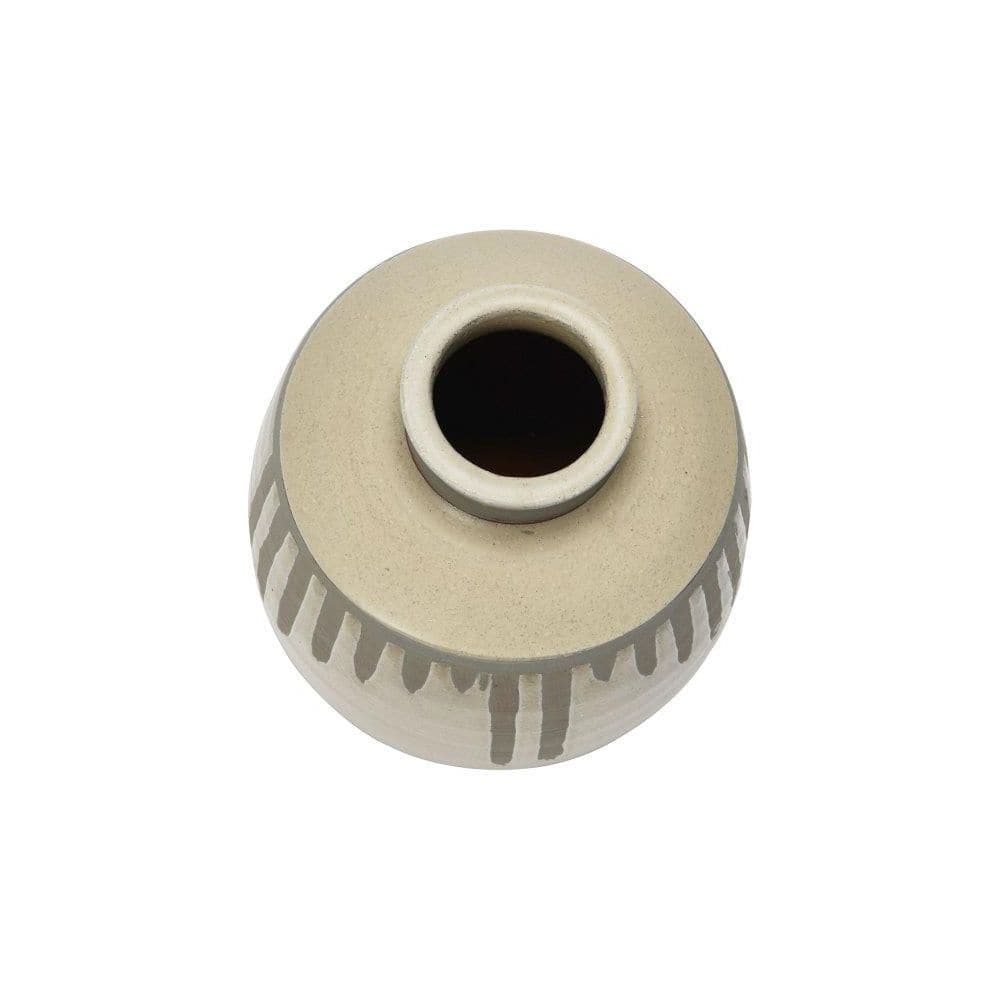 Gray Ceramic Urn-Shaped Table Vase