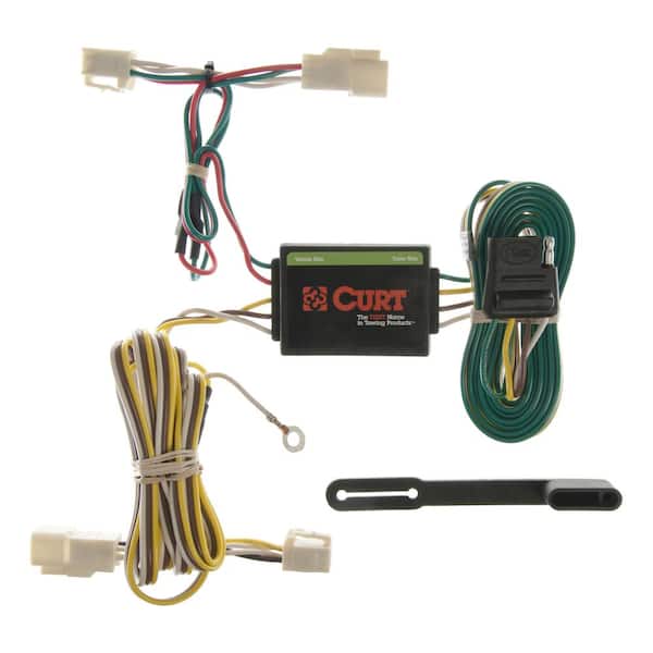 CURT Custom Vehicle-Trailer Wiring Harness, 4-Way Flat Output, Select Toyota 4Runner, Quick Electrical Wire T-Connector