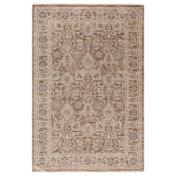 Crystal 4 ft. x 6 ft. Yellow Persian Area Rug