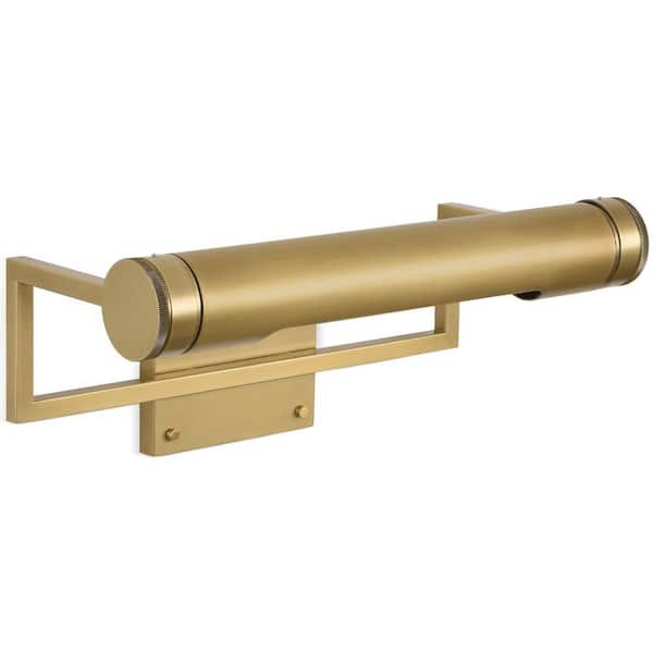 18 in. Brass Dimmable Picture Light, Gold Frame Art Light, for Wall, 90° Rotation, Poster Light, Gallery Library Light