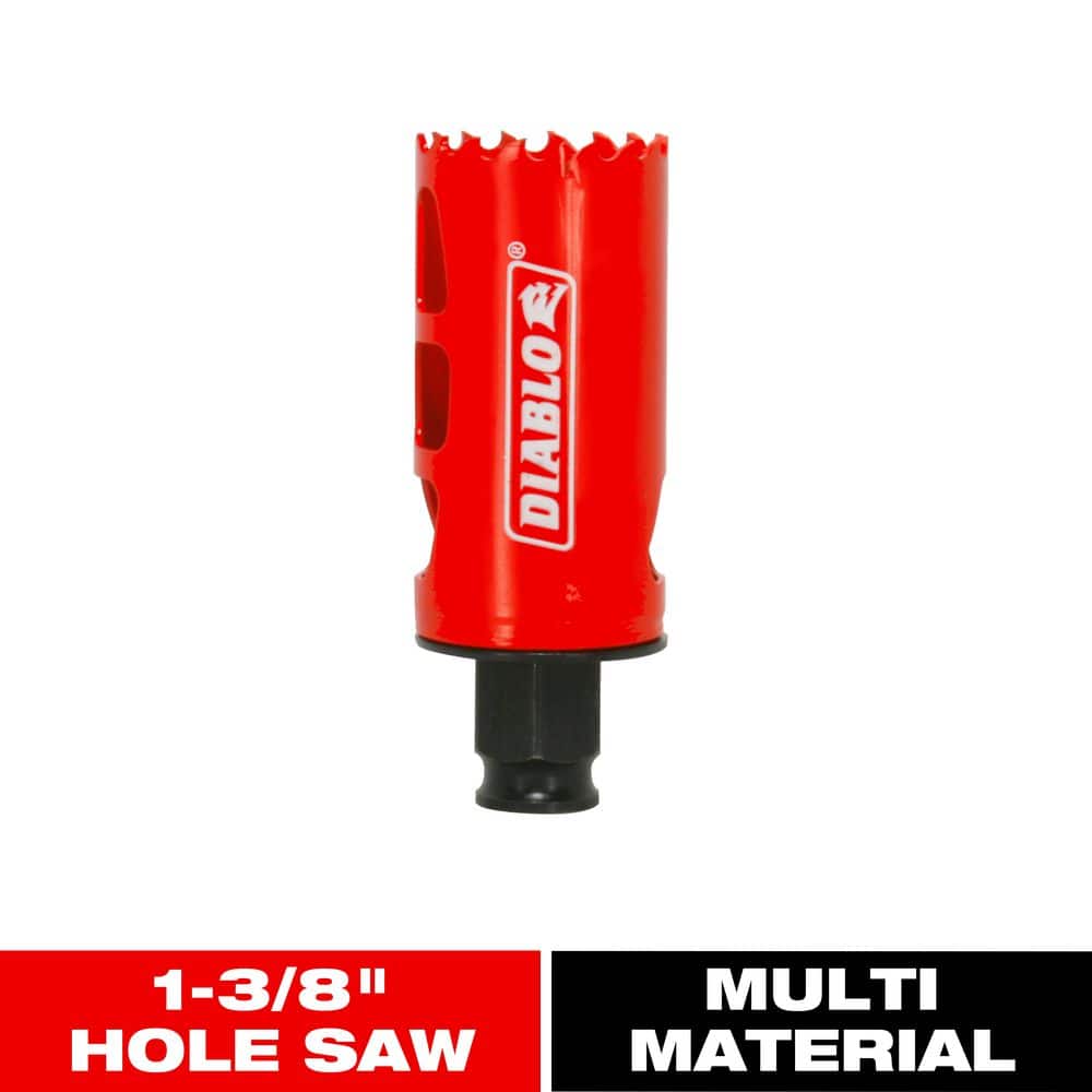 DIABLO 1-3/8 in. Bi-Metal Hole Saw with 2-3/8 in. Cutting Depth (DHS1375)