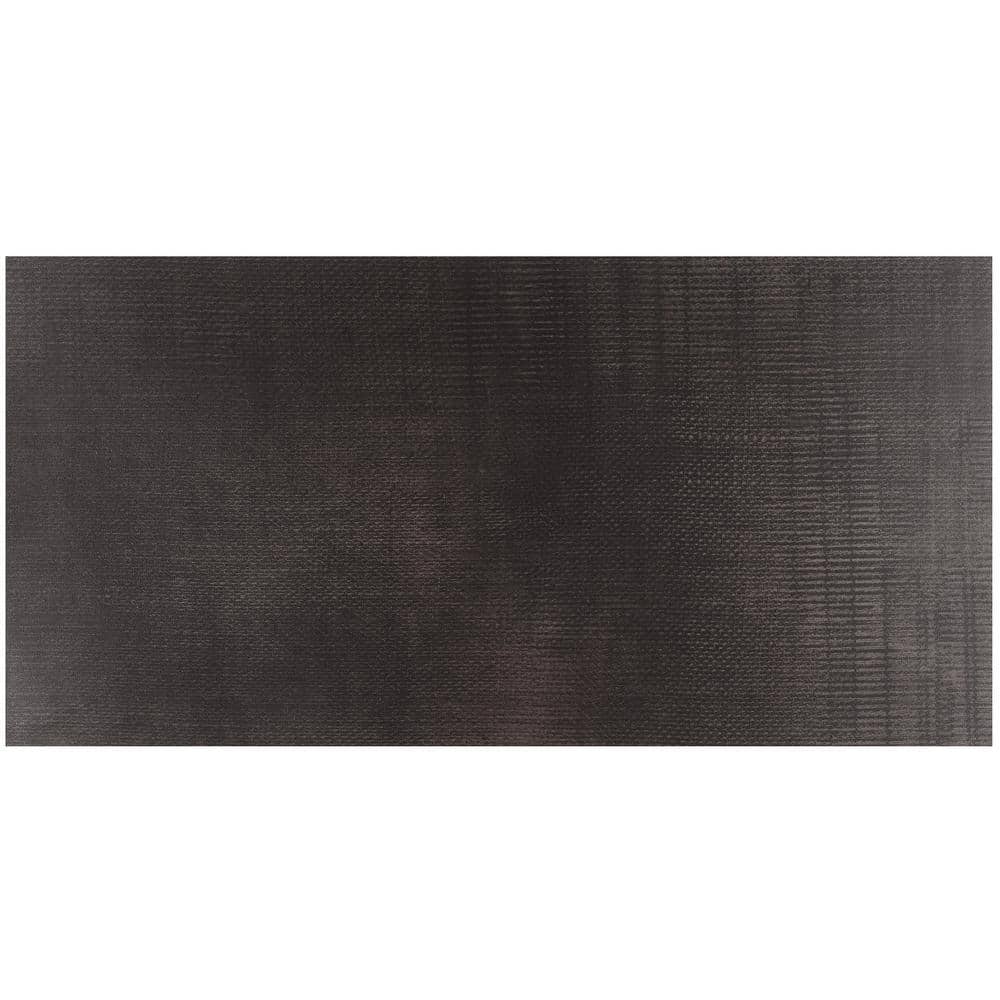 Take Home Sample - Lungo Charcoal Black 12 MIL x 6 in. W x 12 in. L Glue Down Fabric Look Waterproof Luxury Vinyl Tile price history on PriceWatchPro