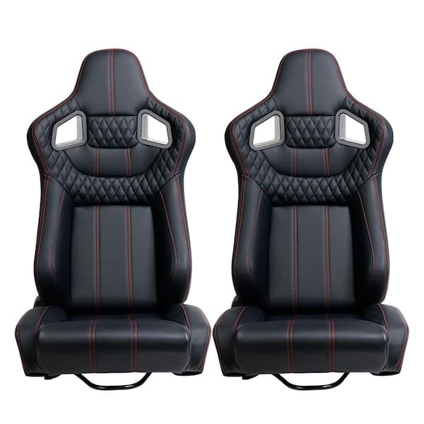 2-Pieces Universal Model Racing Seat with High-Quality PVC Leather