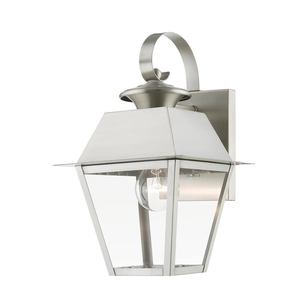 Livex Lighting Wentworth Brushed Nickel Outdoor Hardwired Small 1Light