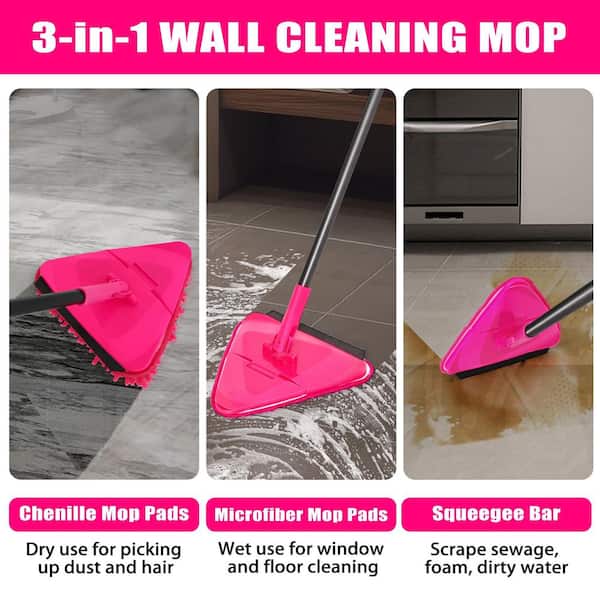 Baseboard Cleaner TAOPE Wall Cleaning Mop, Ceiling Cleaner Tool Duster With 200 CM Wall Mops For Washing Walls