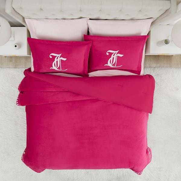 JUICY COUTURE Gothic Border 3-Pcs Hot Pink King Reversible Comforter Set  JYZ020394 - The Home Depot