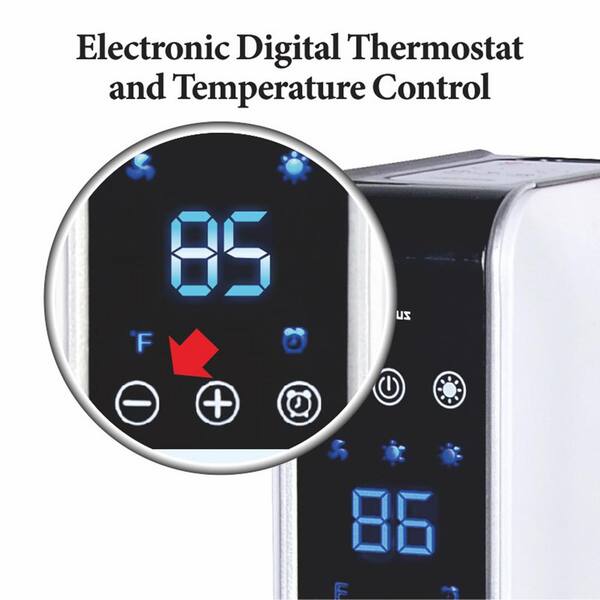 Optimus 29 in. Oscillating Electric Tower Ceramic Heater with Remote  Control 985109279M - The Home Depot