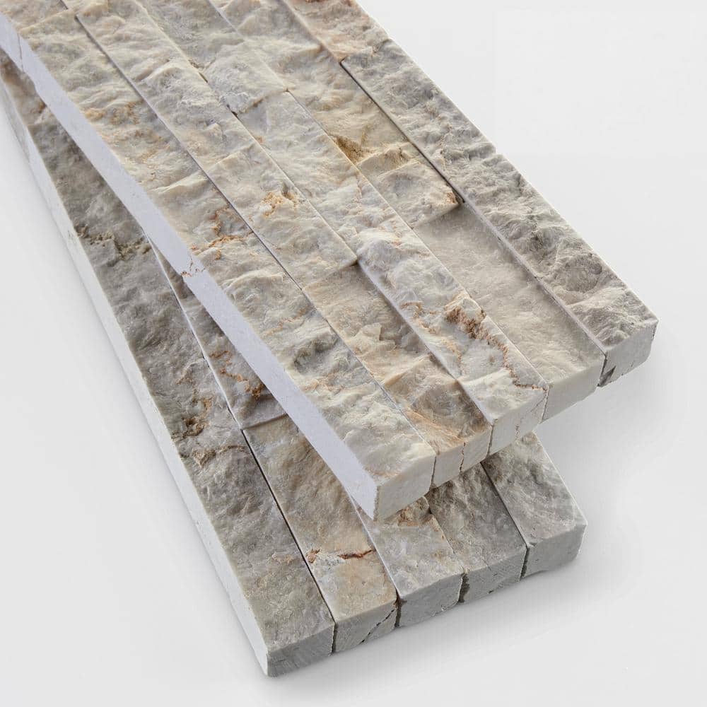 Vanilla Split Face Marble Wall Tile 3x12 for Bathroom and Kitchen