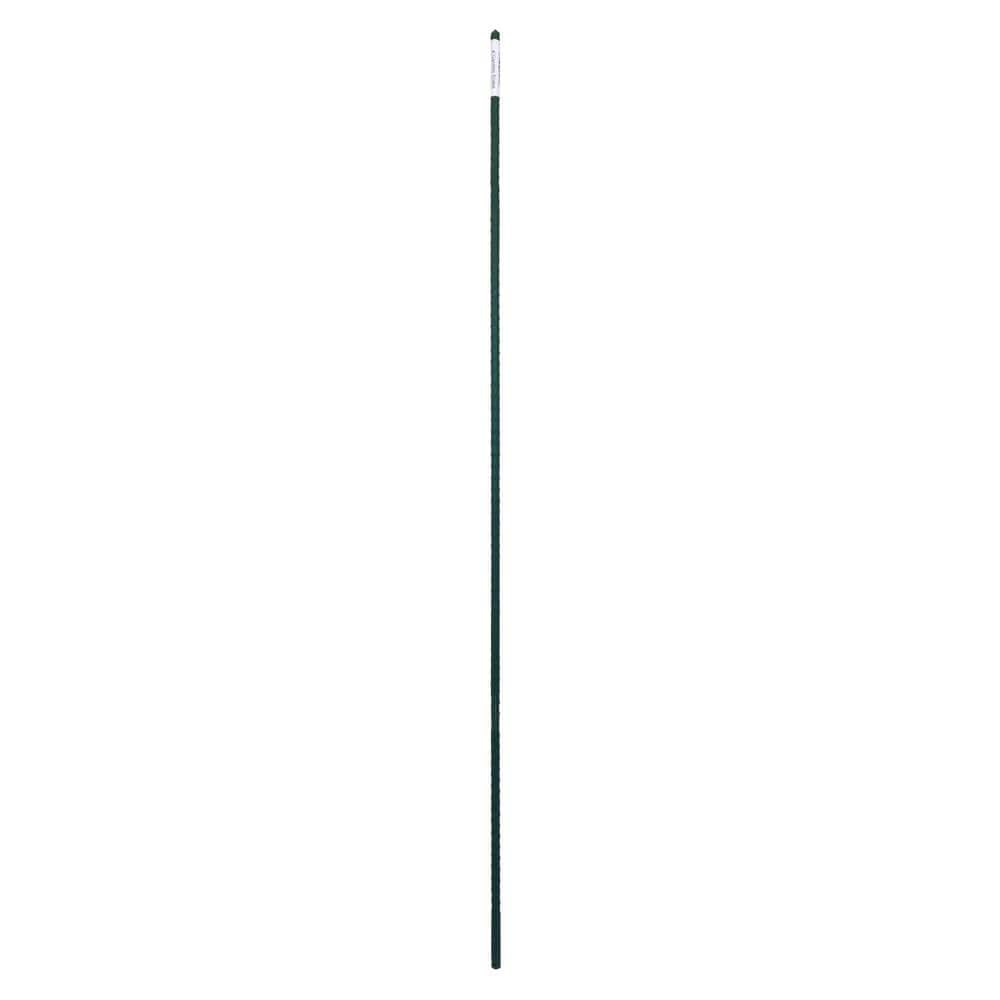 60" Green Polyethylene Coated Metal Garden Stakes (10-Pack)