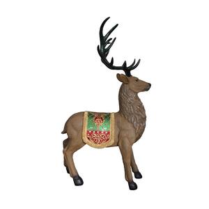 60 in. Christmas Commercial Grade Standing Reindeer Fiberglass Outdoor Decoration