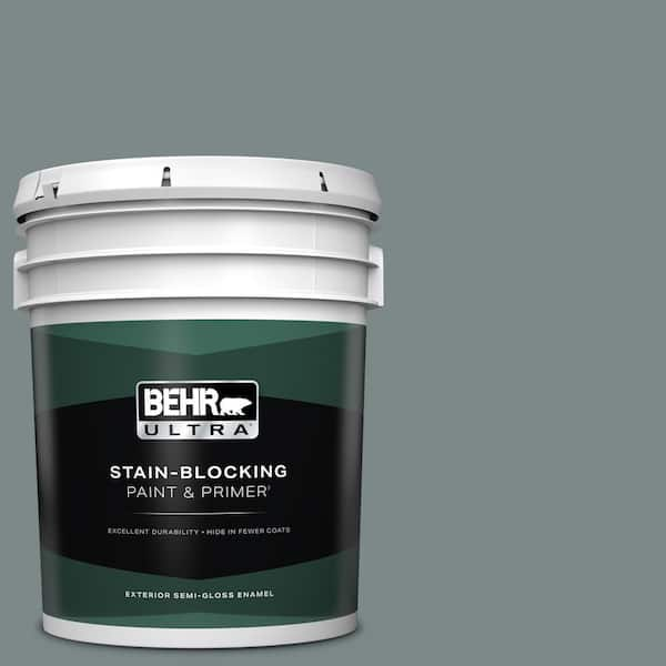 BEHR ULTRA 5 gal. #730F-5 Nature Retreat Semi-Gloss Enamel Exterior Paint & Primer