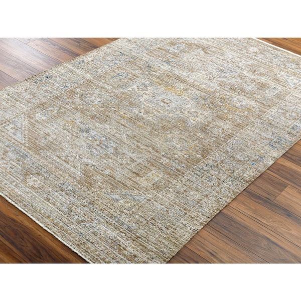 Becki Owens Margaret Taupe/Brown Medallion 5 ft. x 8 ft. Washable Indoor/Outdoor Area Rug