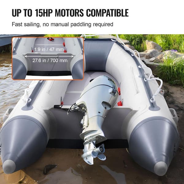 SKYSHALO Inflatable Dinghy Boat,4-Person Transom Sport