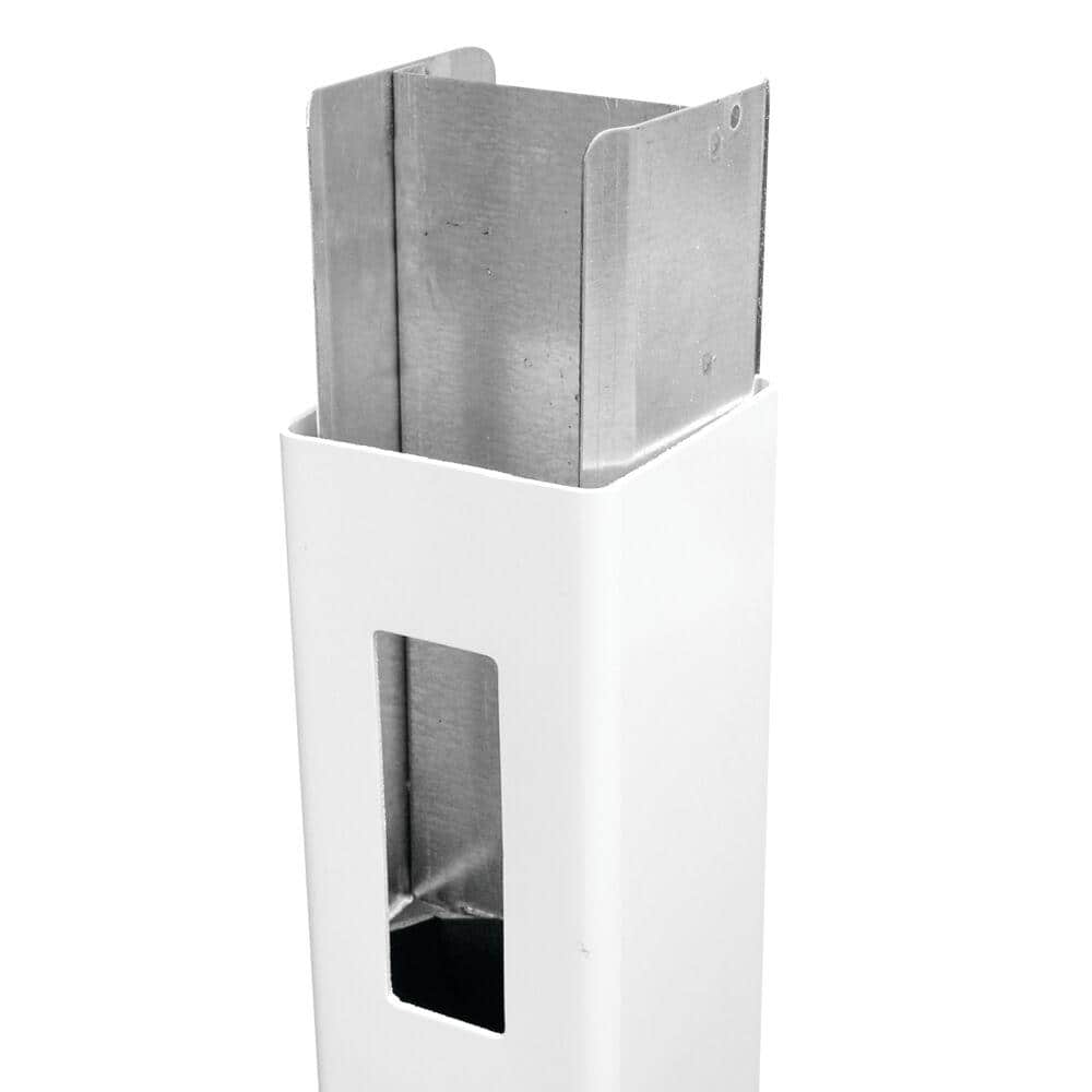 82-Inch Silver Aluminum Post Insert for Vinyl Fencing