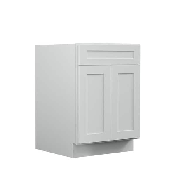 Hausvita 24 in. W x 24 in. D x 34.5 in. H Ready to Assemble Plywood Base Kitchen Cabinet in Shaker Dove