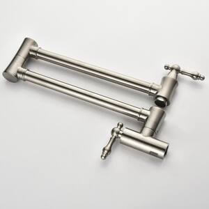 Alba Wall Mounted Pot Filler with in Brushed Nickel