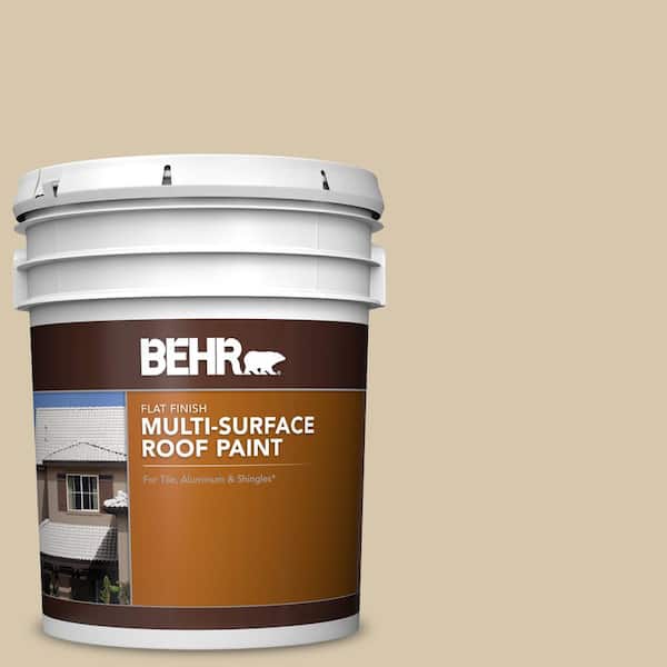 BEHR 5 gal. #RP-15 Summer Sage Flat Multi-Surface Exterior Roof Paint