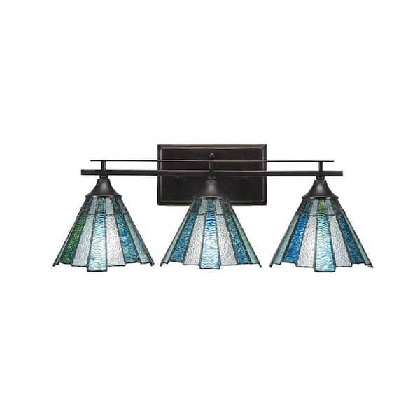 Unbranded Ontario 21.75 in. 3-Light Dark Granite Vanity Light