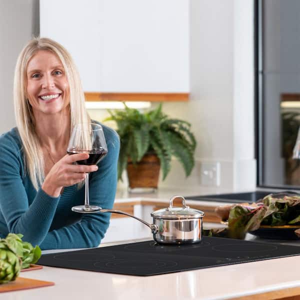Built in Electric Stove Top 30.3 x 20.5 in. 4 Burners 240 Volt Glass Radiant Cooktop with Sensor Touch Control Timer