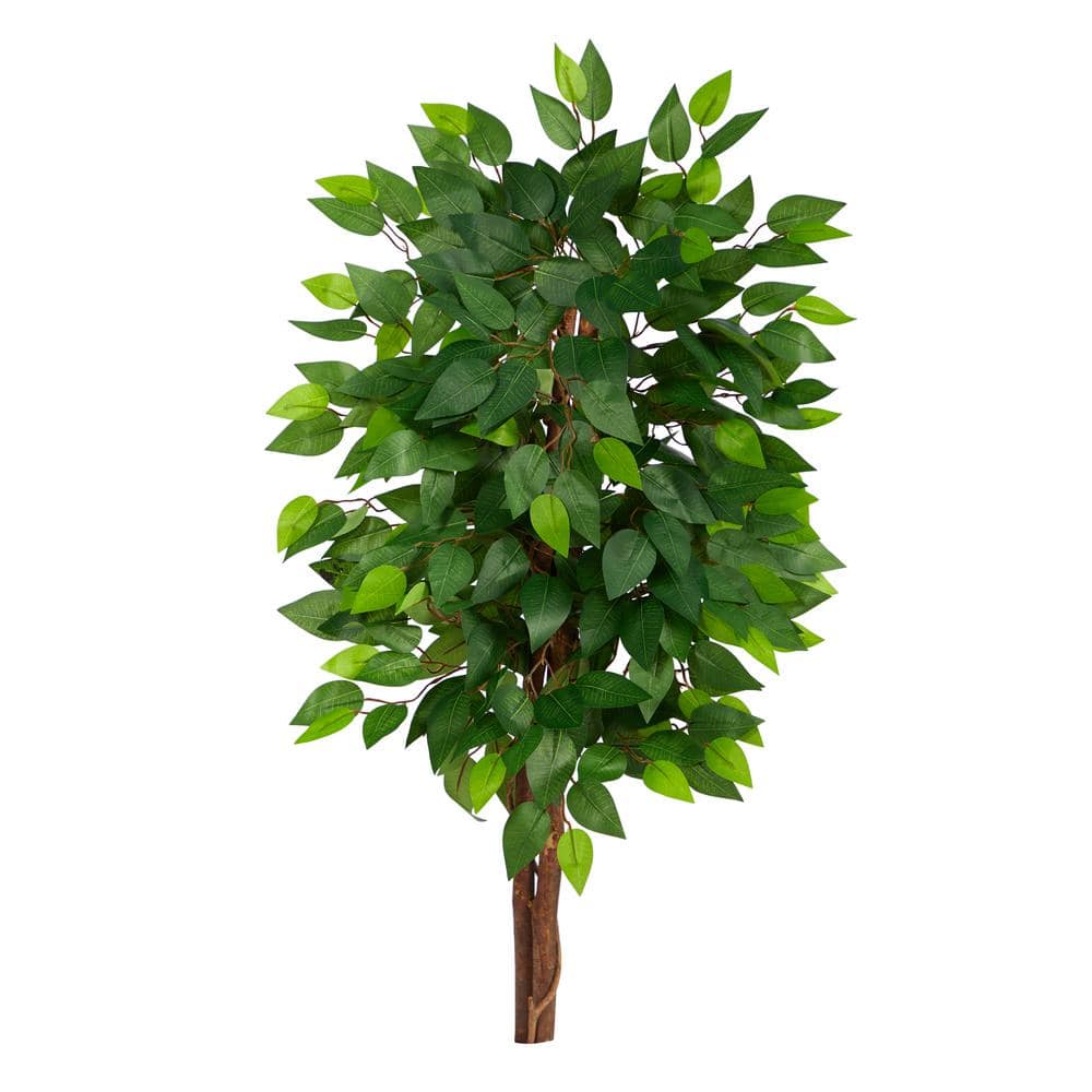 Nearly Natural 36 in. Green Artificial Double Trunk Ficus