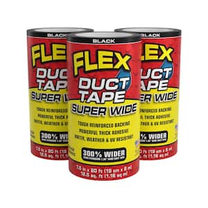 Flex Duct Tape Black 7.50" x 20' (3-Pack)