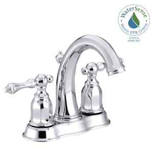 Kelston 4 in. Centerset 2-Handle Low-Arc Water-Saving Bathroom Faucet in Polished Chrome