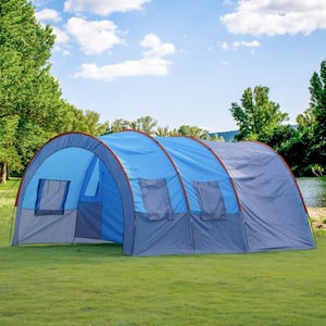 Abstractie Glimlach Overleven Kingdely 16 ft. x 10 ft. x 82 in. 10-Person Double Layer Outdoor Camping  Tent Weatherproof Extended Dome Tent WFLLH0953-02 - The Home Depot