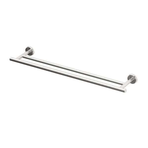 Gatco Latitude II 24 in. Double Towel Bar in Satin Nickel