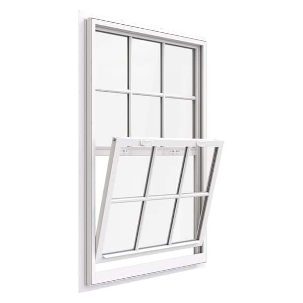 Jeld Wen 36 In X 54 In V 4500 Series White Single Hung Vinyl Window With 6 Lite Colonial Grids Grilles Thdjw143900471 The Home Depot