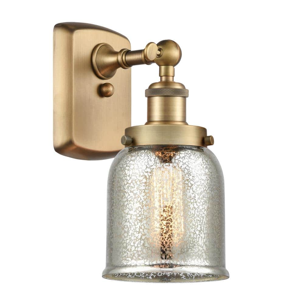 Bell 1-Light Brushed Brass, Silver Plated Mercury Wall Sconce with Silver Glass Shade price history on PriceWatchPro