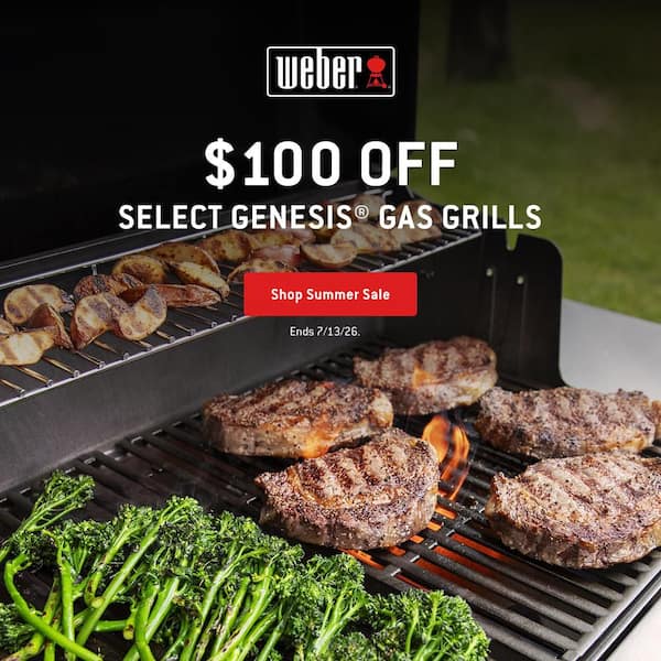 Genesis S-315 3-Burner Natural Gas Grill in Stainless Steel with Side Tables