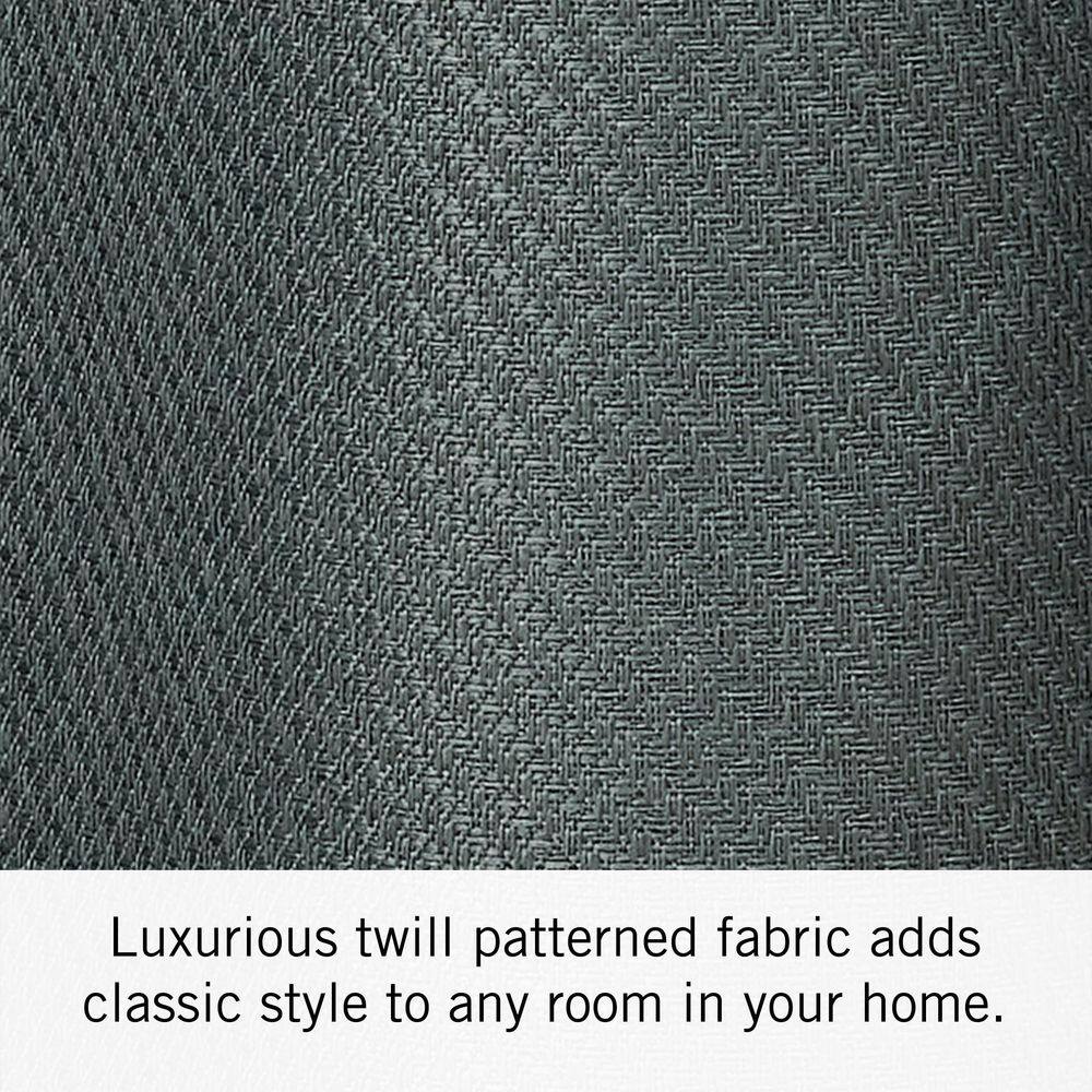 Charcoal Blackout Polyester Grommet Window Panels, 52" x 108"