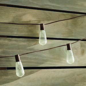 Outdoor/Indoor 10 ft. Plug-In Incandescent ST40 Crackle Bulb String Light (3-Pack)