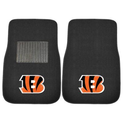 NFL - Cincinnati Bengals 17 in. x 25.5 in. 2-Piece Set of Embroidered Car Mat