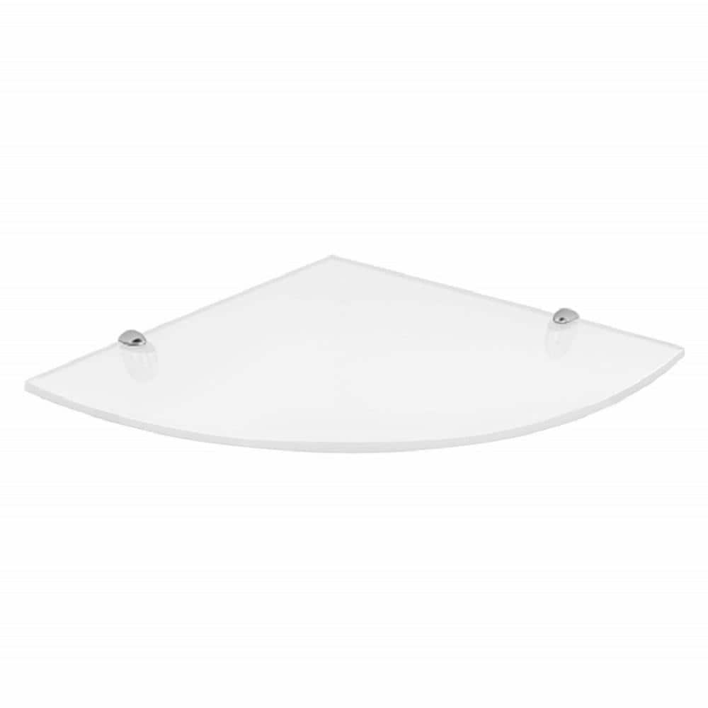 Fab Glass and Mirror 8 in. L x 0.37 in. H x 8 in. W Wall Mount White