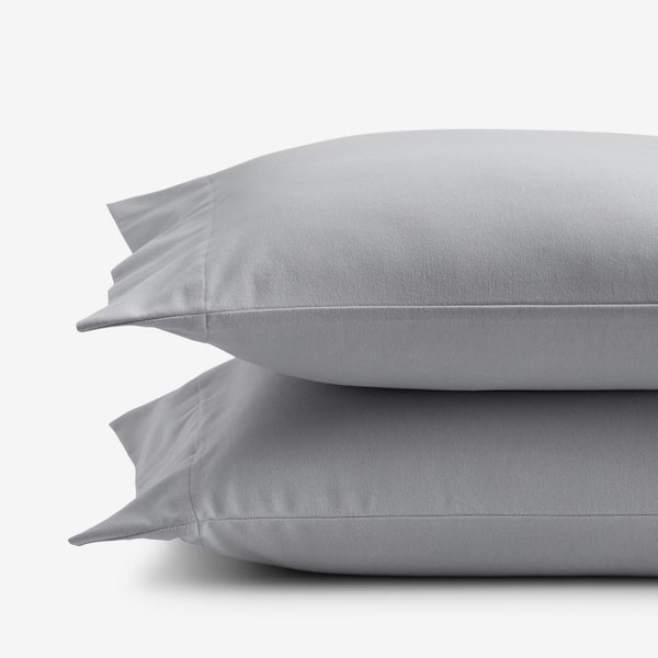 The Company Store Legends Hotel Pearl Gray Velvet Flannel King Pillowcase (Set of 2)