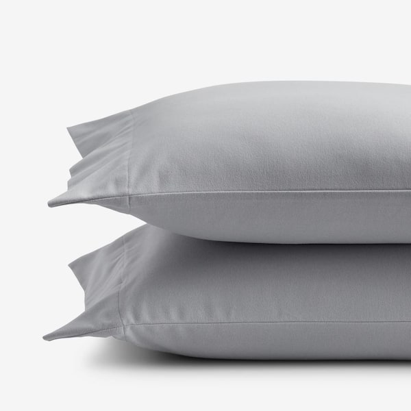 Beckham Hotel Collection Silk Pillowcase - Pack of 2 Standard Size - Grey 