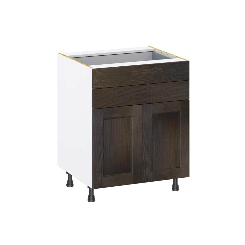 Georgetown 27 in. W x 24 in. D x 34.5 in. H Assembled Base Kitchen Cabinet in Chestnut with Two 5 in. Drawers price history on PriceWatchPro