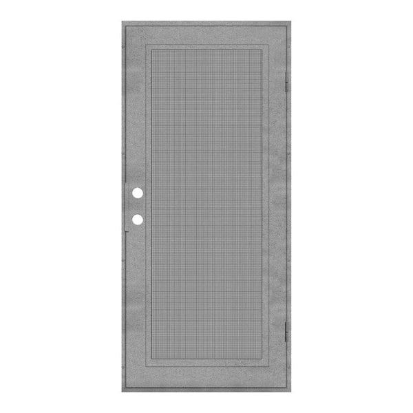 Unique Home Designs 36 in. x 80 in. Full View Silverado Left-Hand Surface Mount Security Door with Meshtec Screen