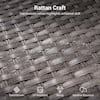 Close-up of hand-woven rattan material features and durability.