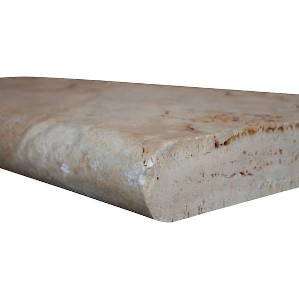 MSI Porcini 2 cm. x 12 in. x 24 in. Brushed Travertine Pool Coping (2 sq. ft.)
