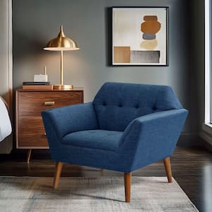 Newport Blue Tufted Lounge Arm Chair